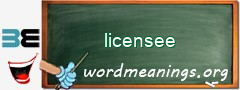 WordMeaning blackboard for licensee